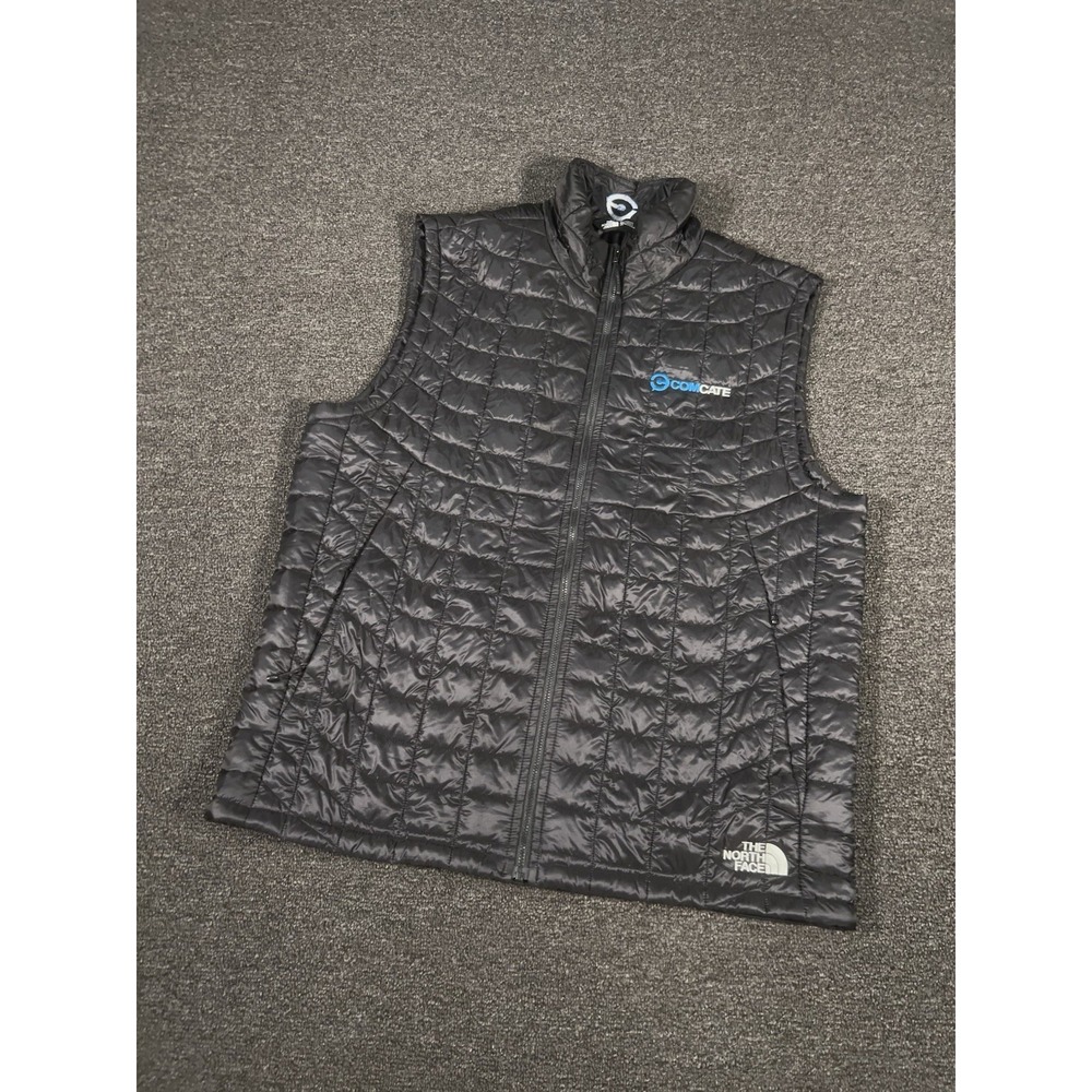 The North Face ThermoBall Eco Puffer Vest Black Quilted Full Zip Mens Large